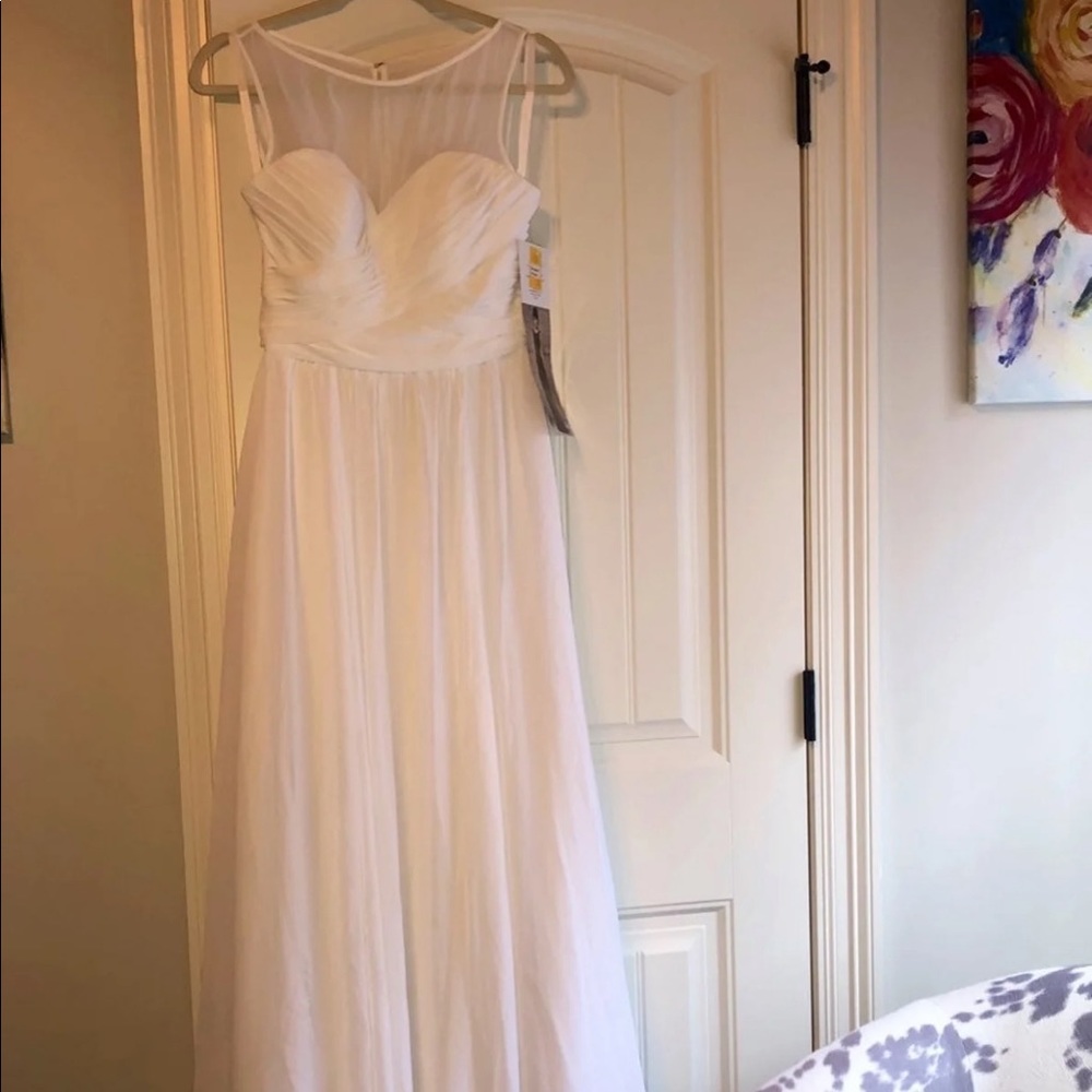 white evening dress